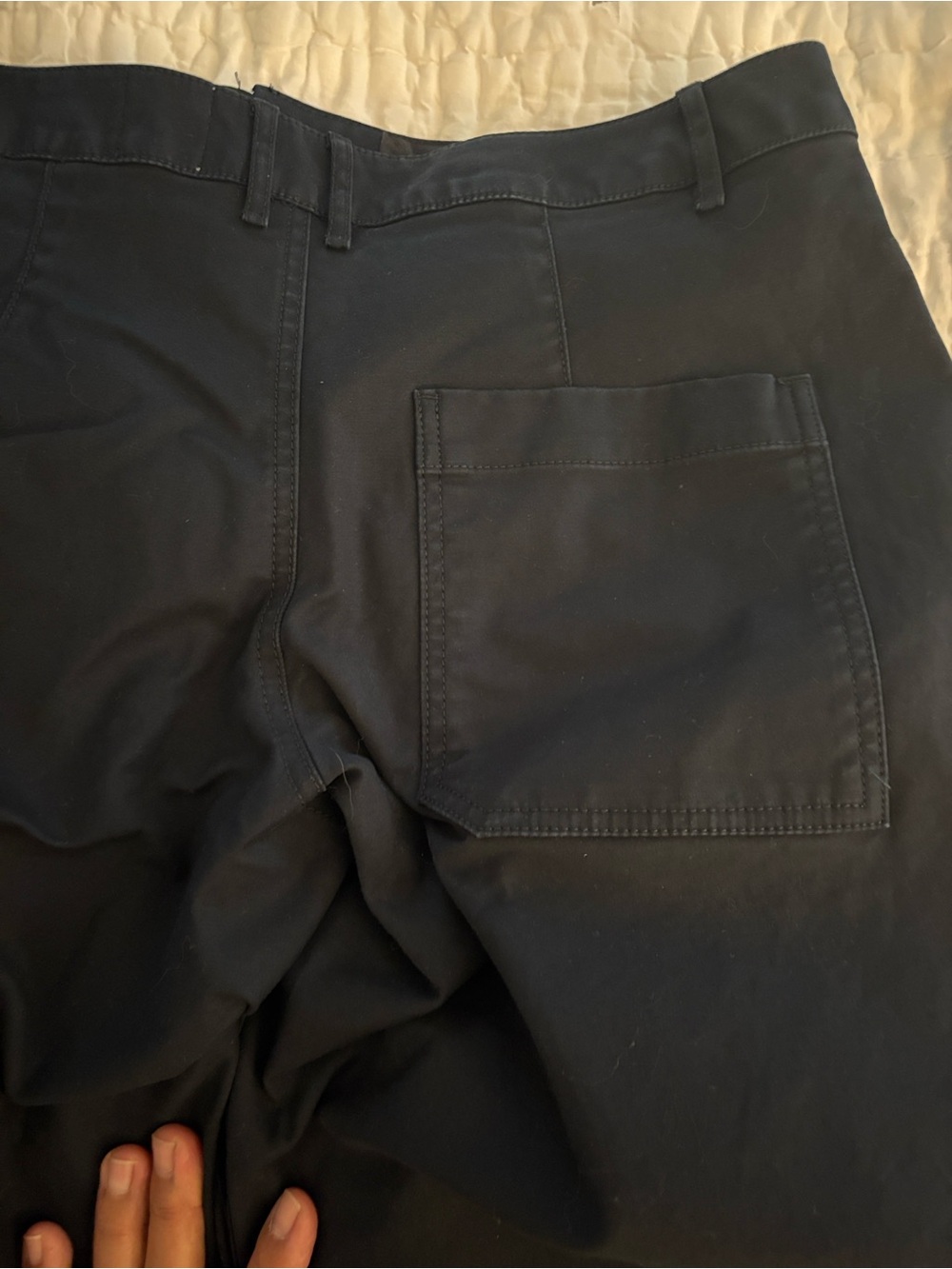 Maeve Crop Barrel Chino Navy 8P - Picture 6 of 7